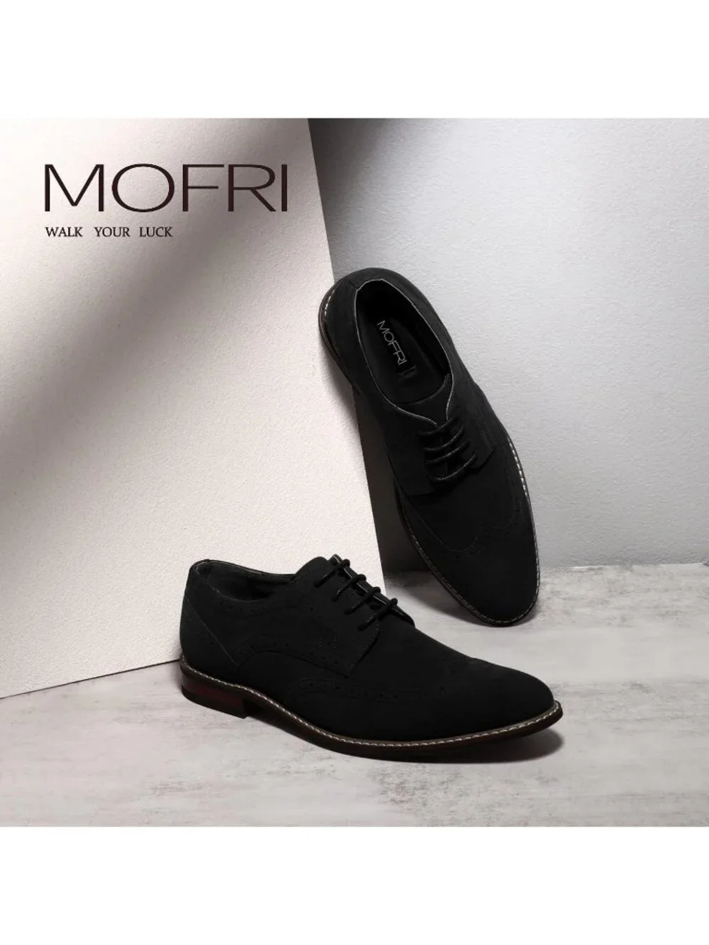 Men's Suede Black Cap Toe Wedding Work Wear Office Business Oxford Dress Shoes